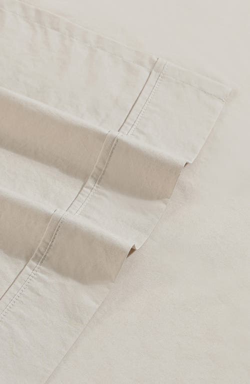 Shop Calvin Klein Washed 200 Thread Count Percale Sheet Set In Beige/tan