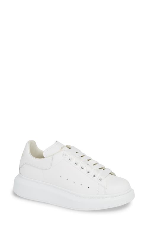 Oversized Sneaker in White Leather