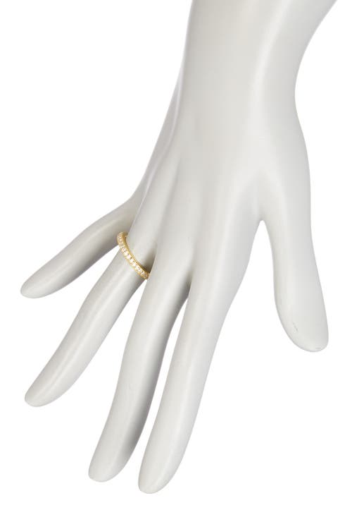 Sterling Forever Sterling Silver Sparkling Cz Band Ring In Gold