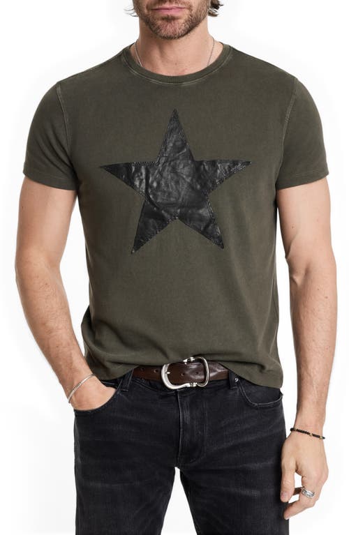 Shop John Varvatos Star Appliqué T-shirt In Carbon Grey