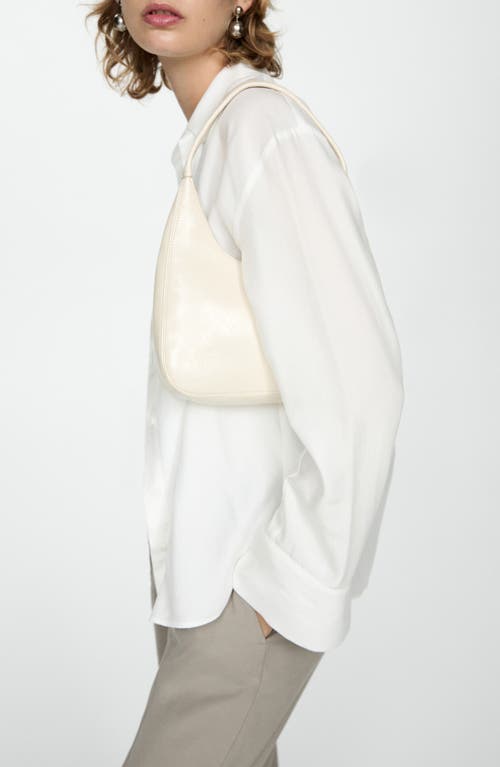 Mango Fluid Button-up Shirt In Off White