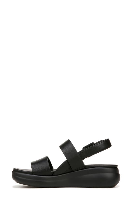 Shop Naturalizer Coast Slingback Platform Sandal In Tumbled Black Faux Leather