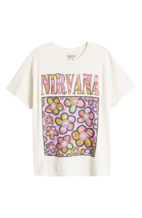 Shop Merch Traffic Nirvana Oversize Cotton Graphic T-shirt In Cream