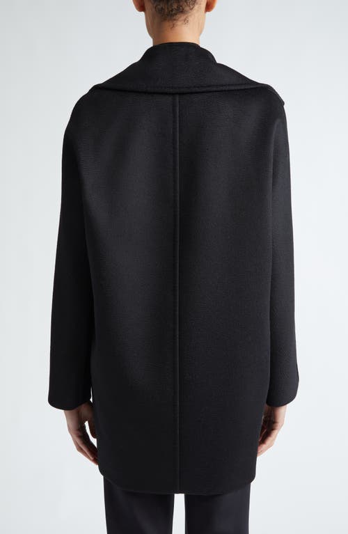 Shop Max Mara Kent Short Wool Peacoat In Black