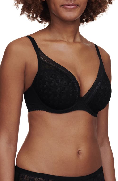 Shop Chantelle Lingerie Ace Plunge Underwire T-shirt Bra In Black