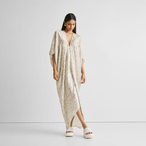 Shop Reistor Silky Kaftan Dress In Lily Love