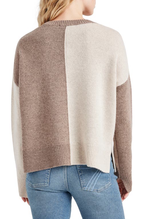 Shop Splendid Amy Colorblock Wool & Cashmere Sweater In Toast/oat