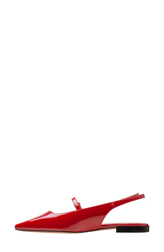 Linea Paolo Celeste Slingback Pointed Toe Flat In Red