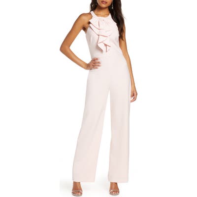 Eliza J Ruffle Bow Jumpsuit, Pink