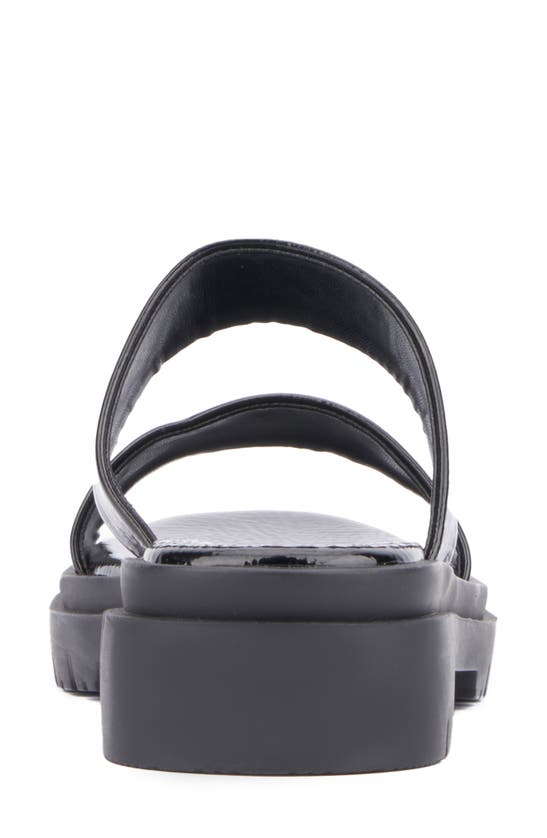 Olivia Miller Tempting Platform Slide Sandal In Black