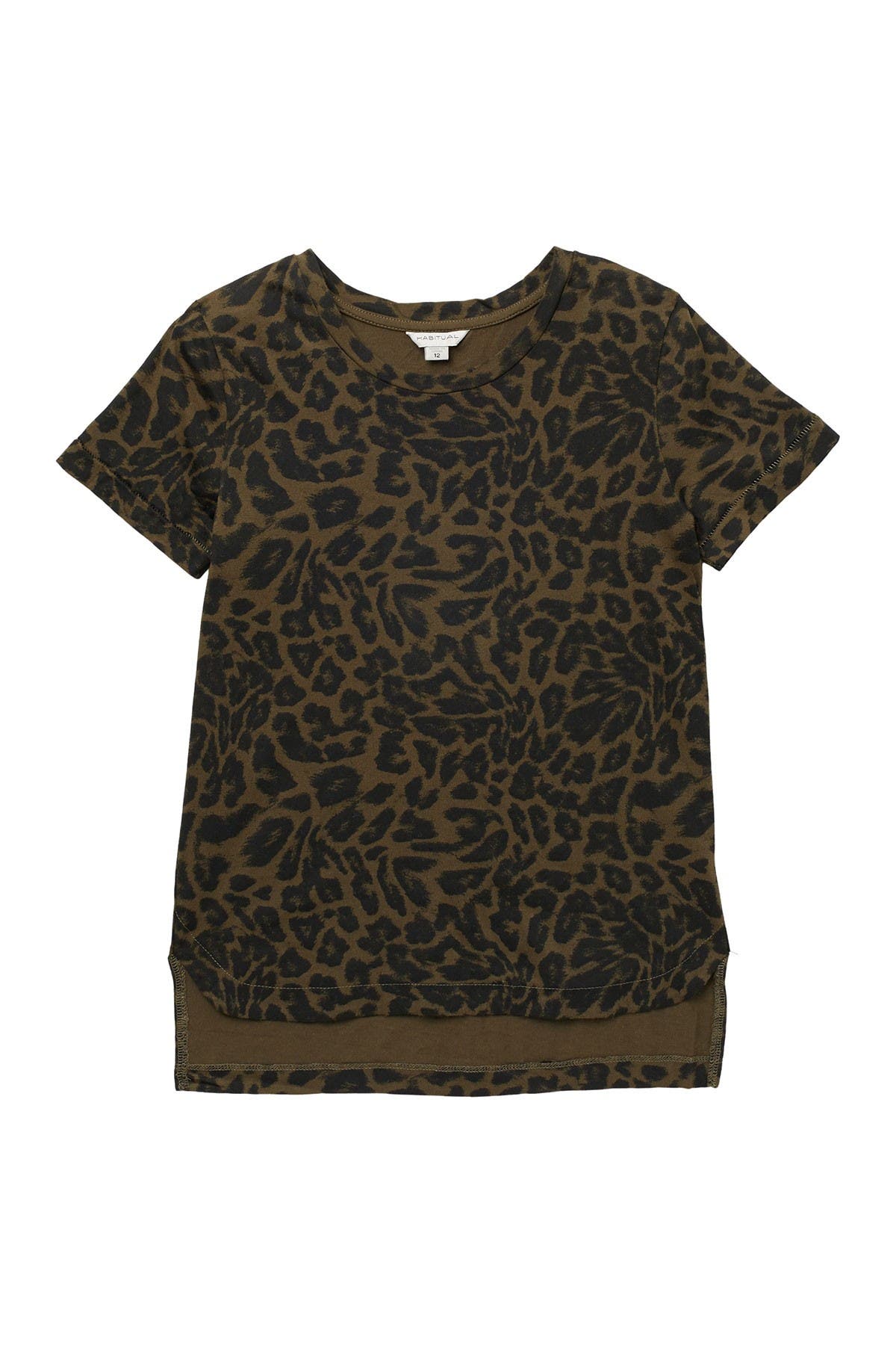 high low leopard top