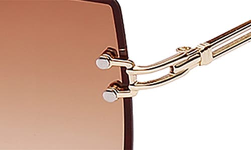 Fifth & Ninth Miami 58mm Rectangle Sunglasses In Gold/amber