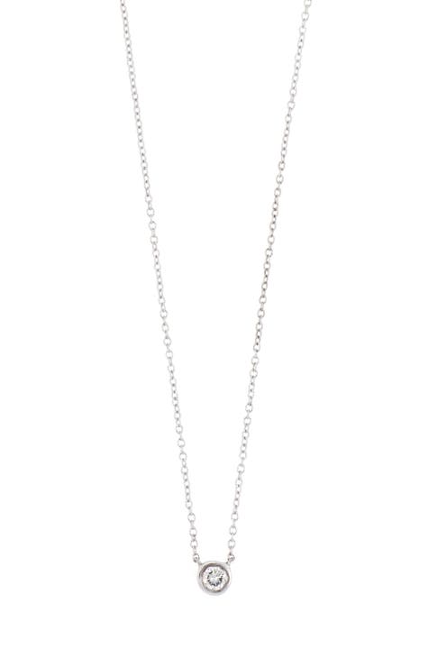 14K Gold Bezel Diamond Pendant Necklace - 0.05 ctw. (Nordstrom Exclusive)
