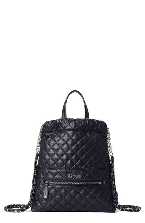 Crosby Audrey Quilted Nylon Backpack in Black