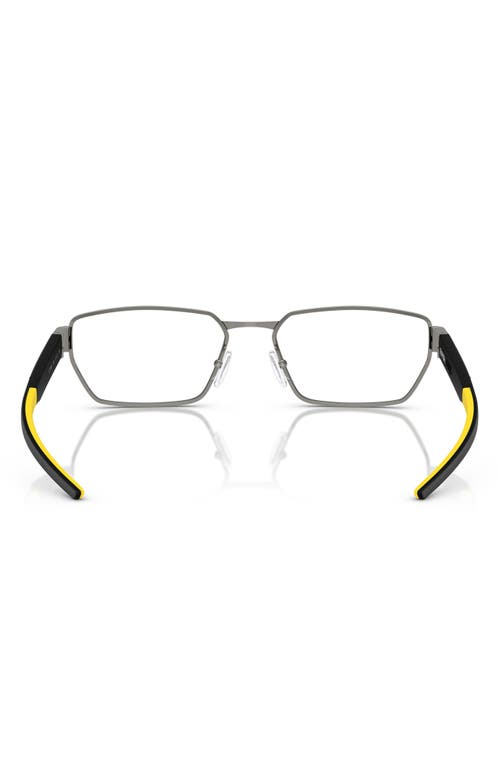Scuderia Ferrari X 57mm Rectangular Optical Glasses In Gunmetal