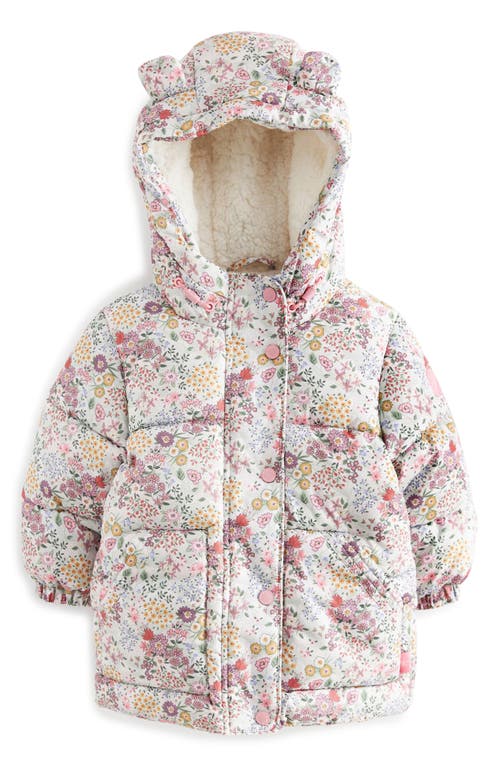 Next Kids' Floral Ear Hooded Jacket In Pink