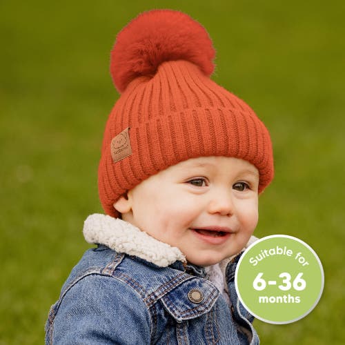 Keababies 2-pack Pom Knitted Beanie In Ember