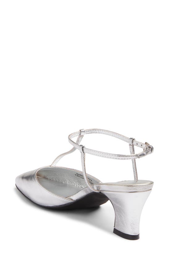 Shop Jeffrey Campbell Chantall Ankle Strap Pump In Silver