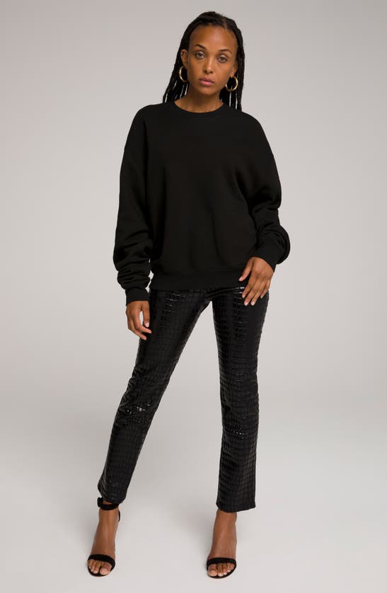Shop Good American Boyfriend Sweatshirt In Black001