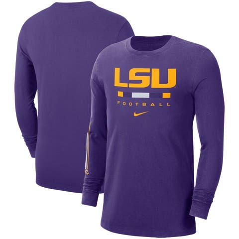 Men's Nike Purple LSU Tigers Word Long Sleeve T-Shirt