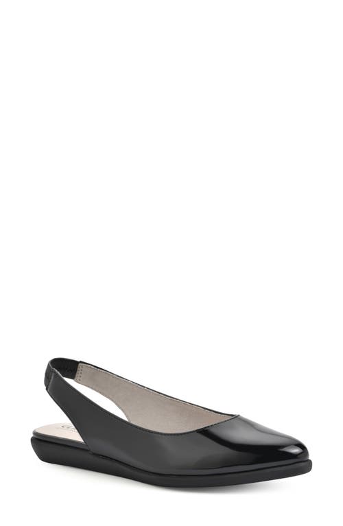 Cliffs By White Mountain Memory Slingback Flat In Black/patent