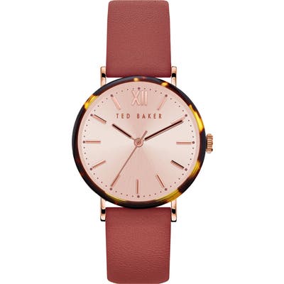 Ted Baker London Phylipa Leather Strap Watch, 37Mm