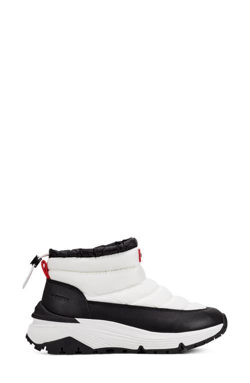 Hunter Anne Waterproof Snow Boot In White/black