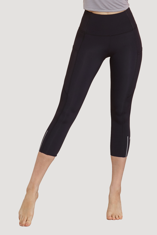 Shop Rebody Active Energy Reflective Silkiflex Legging 21.5" In Midnight Black