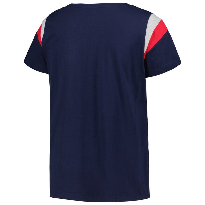 Shop Profile Navy Cleveland Guardians Plus Size Scoop Neck T-shirt