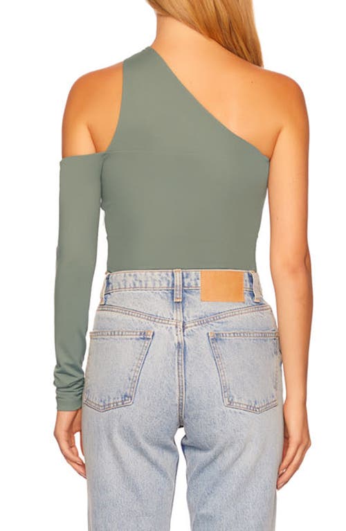 Susana Monaco One Shoulder Strap Top In Slate