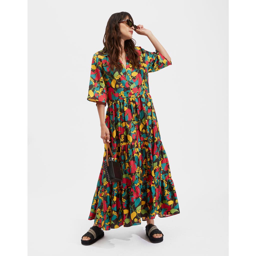 La Doublej The J Dress In Vines Brown