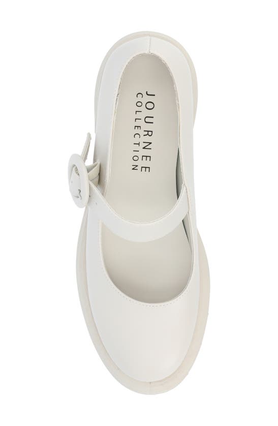 Shop Journee Collection Zarynn Mary Jane Platform Pump In Ivory