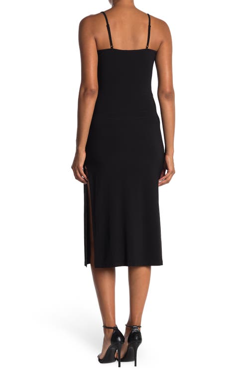 Shop Bebe Scoop Neck Midi Dress In Black