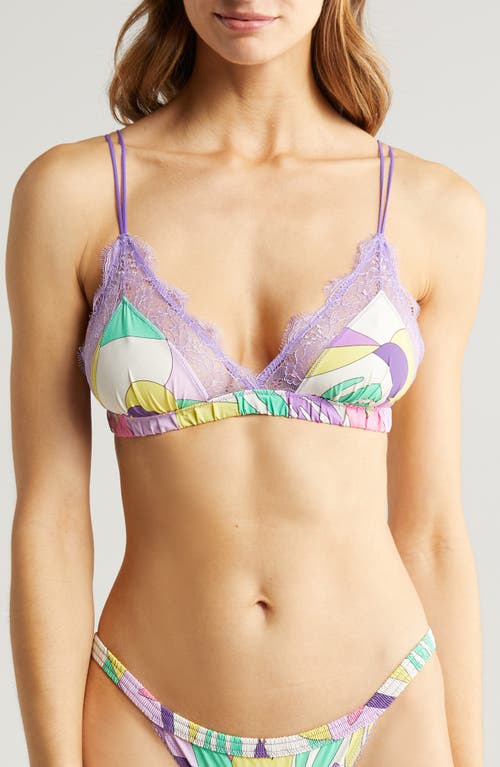 Love Lace Colorblock Bralette in Lilac