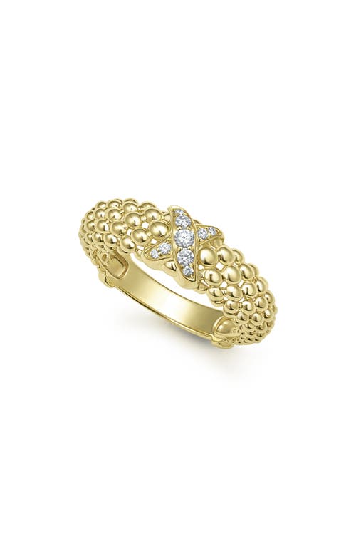 LAGOS Embrace Pavé Diamond Ring in Gold Metallic at Nordstrom, Size 7