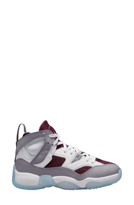 Nike Kids' Jumpman Two Trey Sneaker In White/ White/ Red/ Grey
