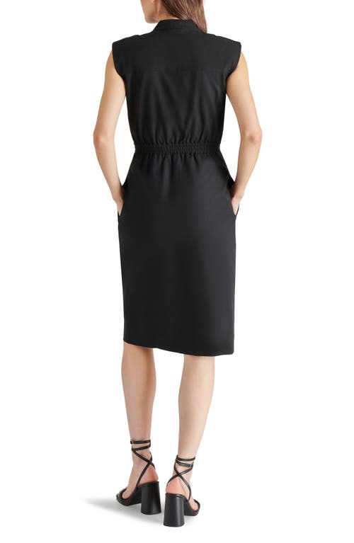 Shop Steve Madden Rey Zip Front Dress In Black