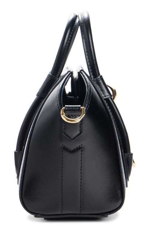 Shop Givenchy Toy Antigona Lock Leather Satchel In Black