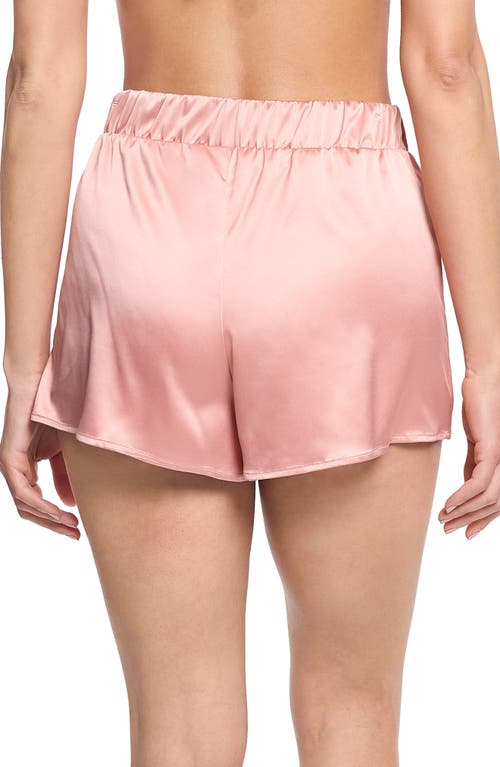Hanky Panky Satin Sleep Drawstring Short In Rose Latte