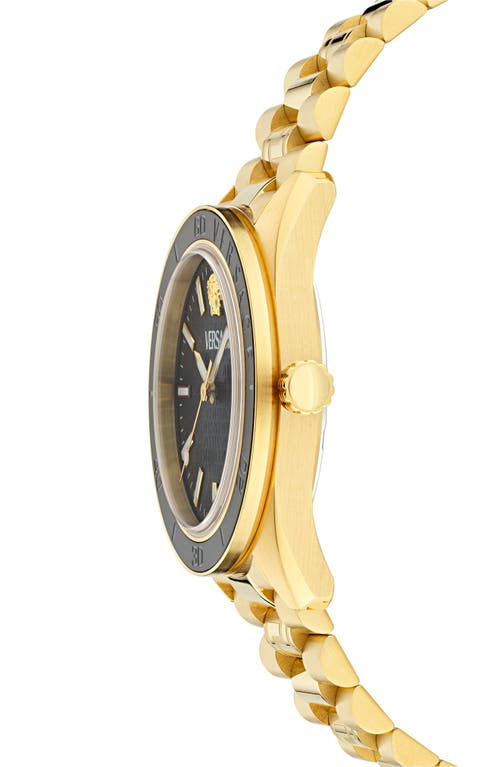 Versace V Dome Watch, 42mm In Ip Yellow Gold