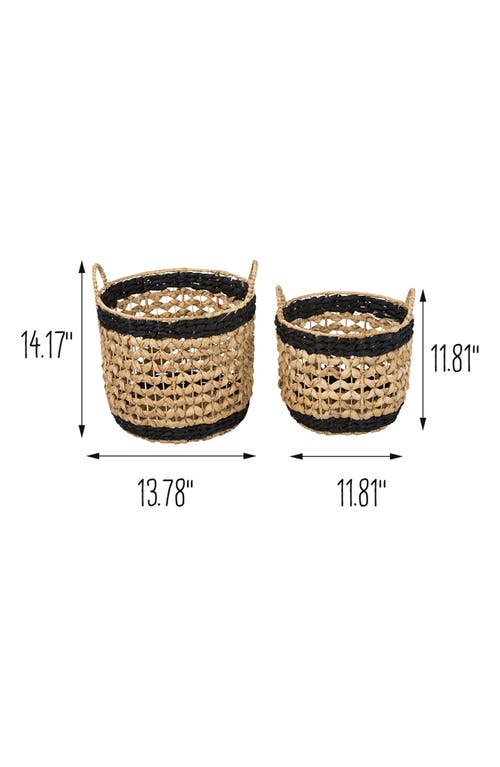 Shop Honey-can-do Set Of 2 Nesting Baskets In Natural/black