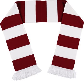 Maroon and deals white scarf