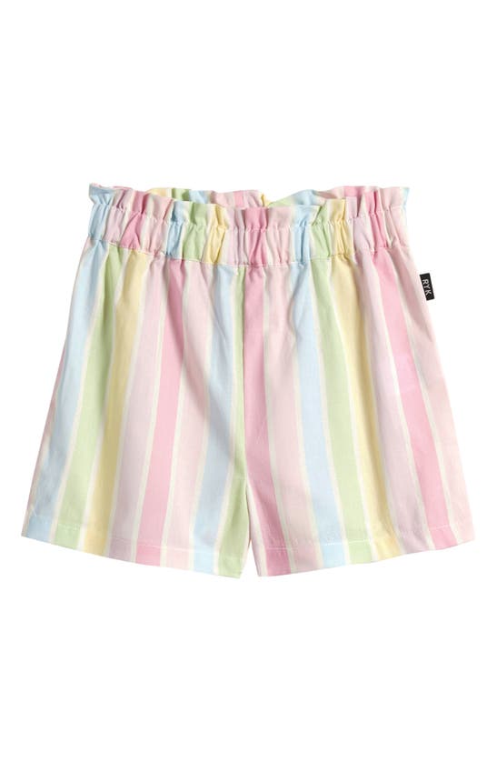 Shop Rock Your Baby Kids' Sorbet Stripe Paperbag Waist Cotton Shorts