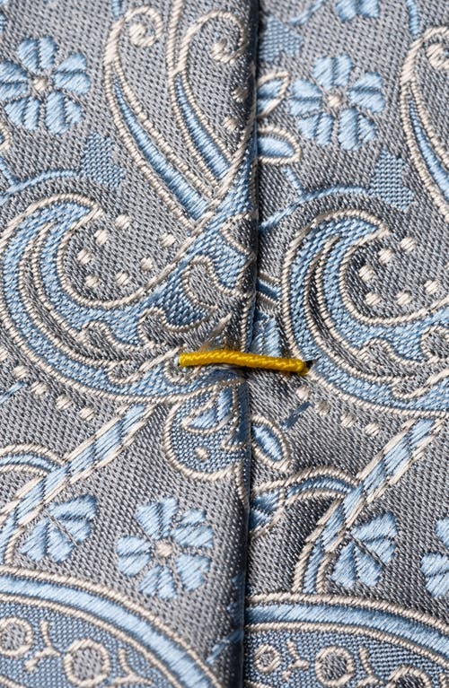 Shop Eton Paisley Floral Silk Tie In Lt/patel Grey