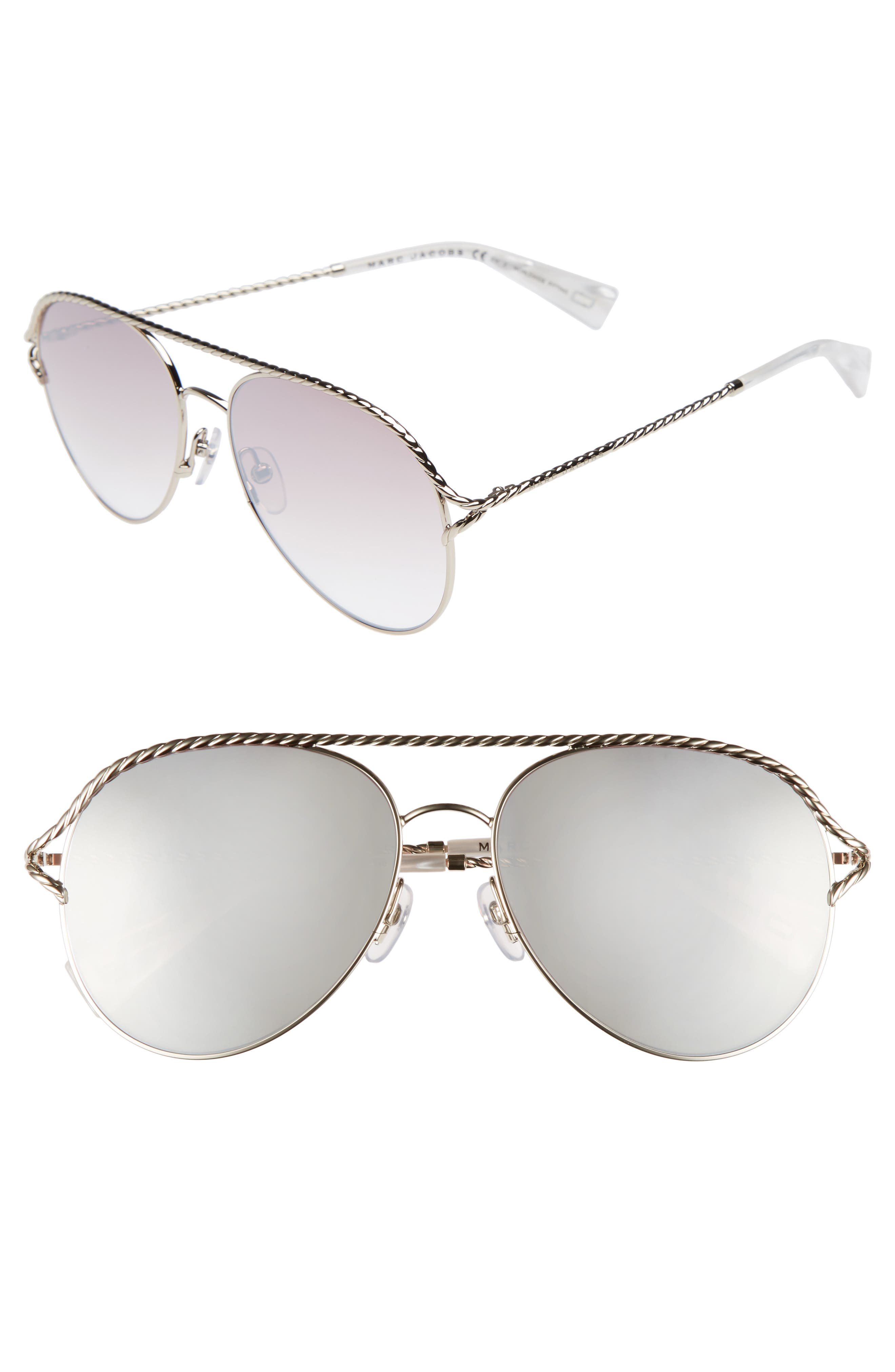 MARC JACOBS 58mm Aviator Sunglasses Nordstrom