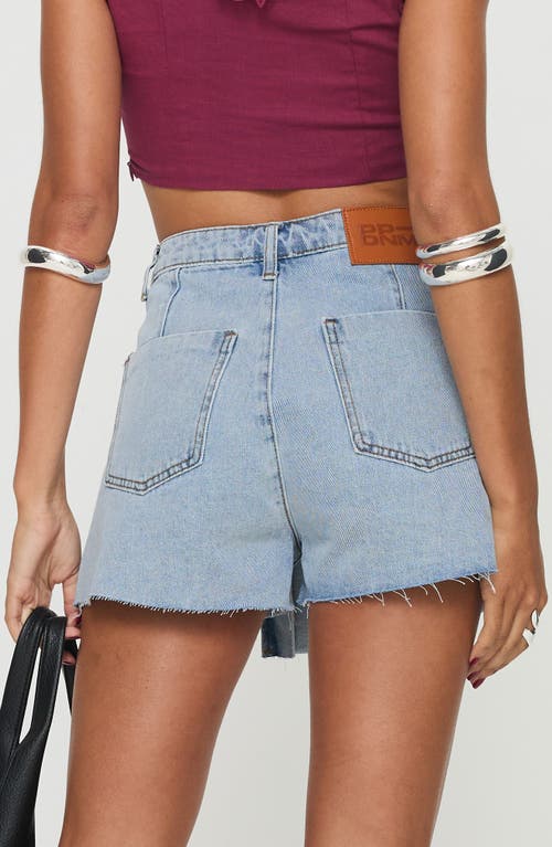 Princess Polly Josue Wrap Denim Skort In Light/pastel Blue
