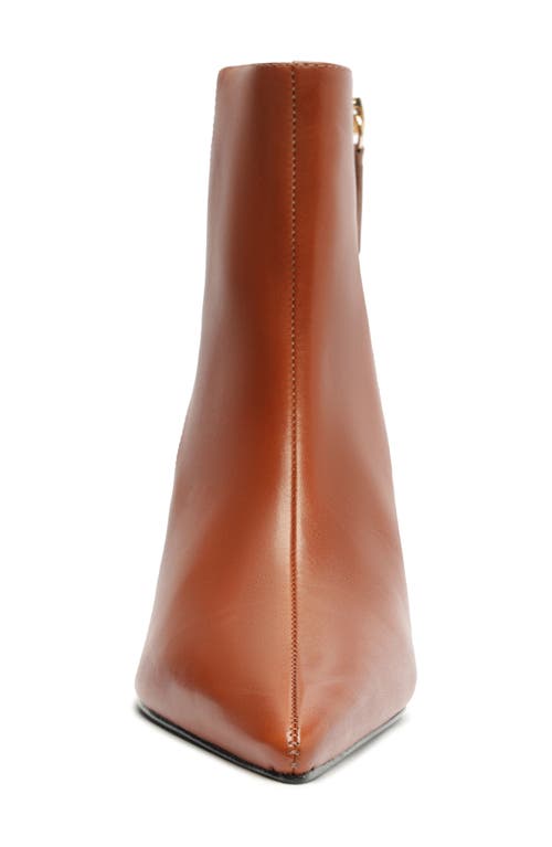 Shop Schutz Mikki Pointed Toe Bootie In Brown