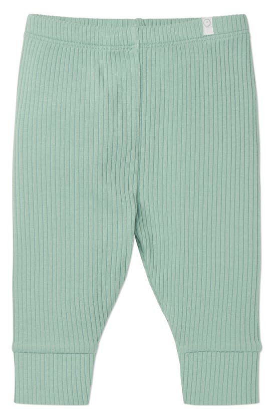 Shop Mori Rib Fitted Two-piece Pajamas In Ribbed Mint