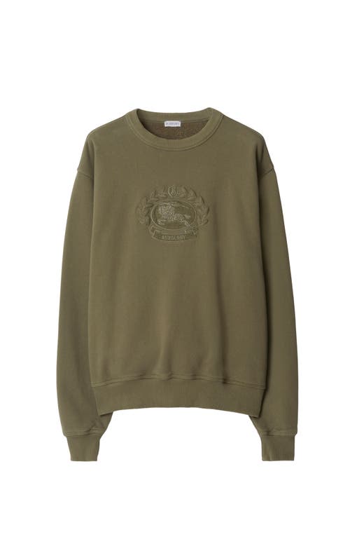 Shop Burberry Ekd Cotton Sweatshirt In Silt