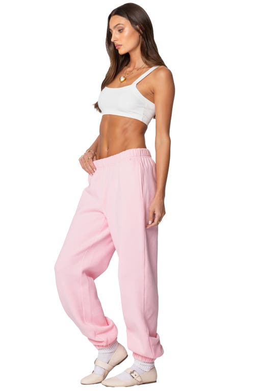 Shop Edikted Clark Oversize Sweatpants In Light-pink